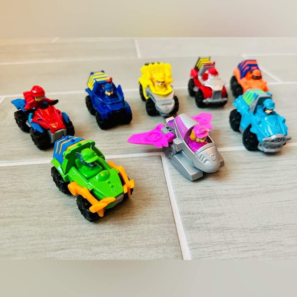 Paw Patrol Dino Rescue Die Cast Metal Cars set of 8